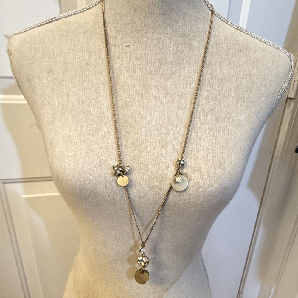 Y2K Necklace and Earring Set J Crew Crystal Statement Necklace Pendant Drop
